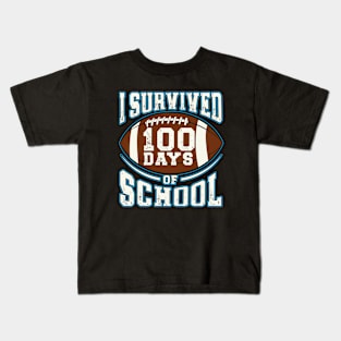 I Survived 100 Days Of school Party Cute American football Kids T-Shirt